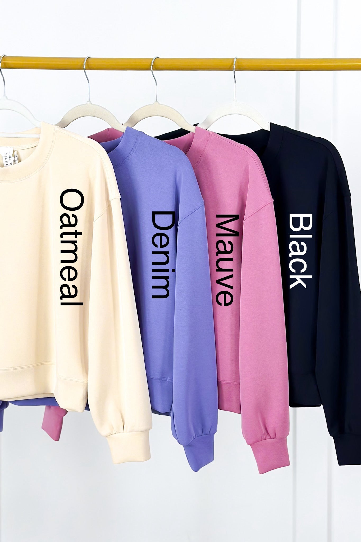 Door Buster! Solid Soft Scuba Long Sleeve Crew Neck Sweatshirt