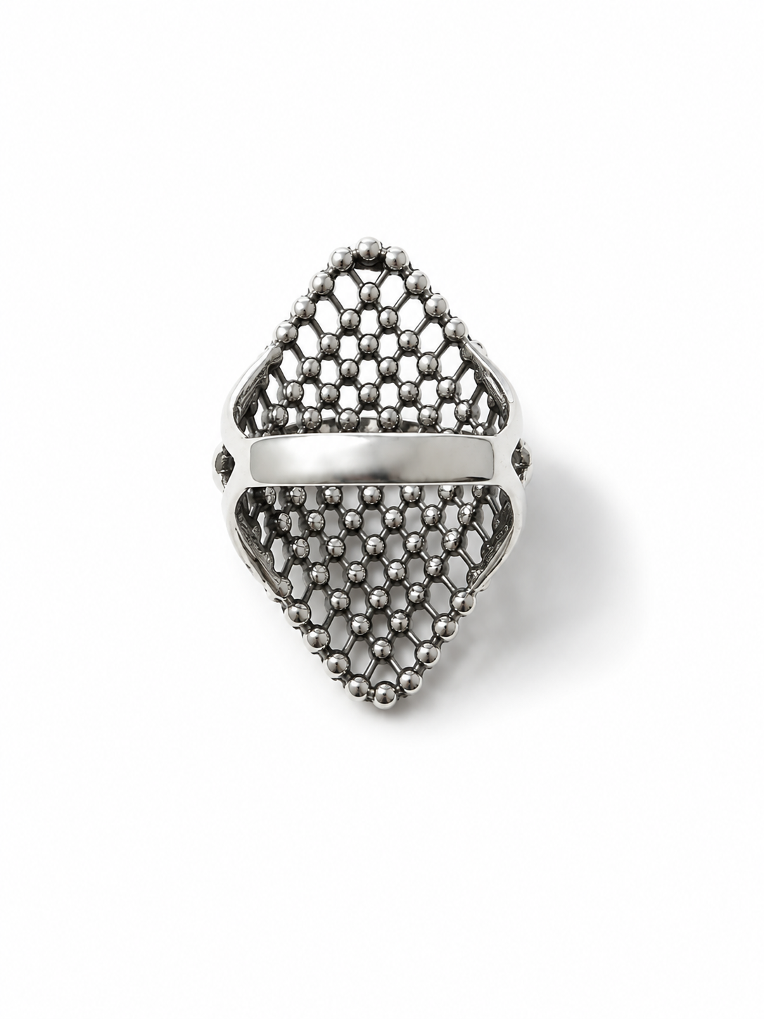 BOHO SOL Silver Mesh Ring