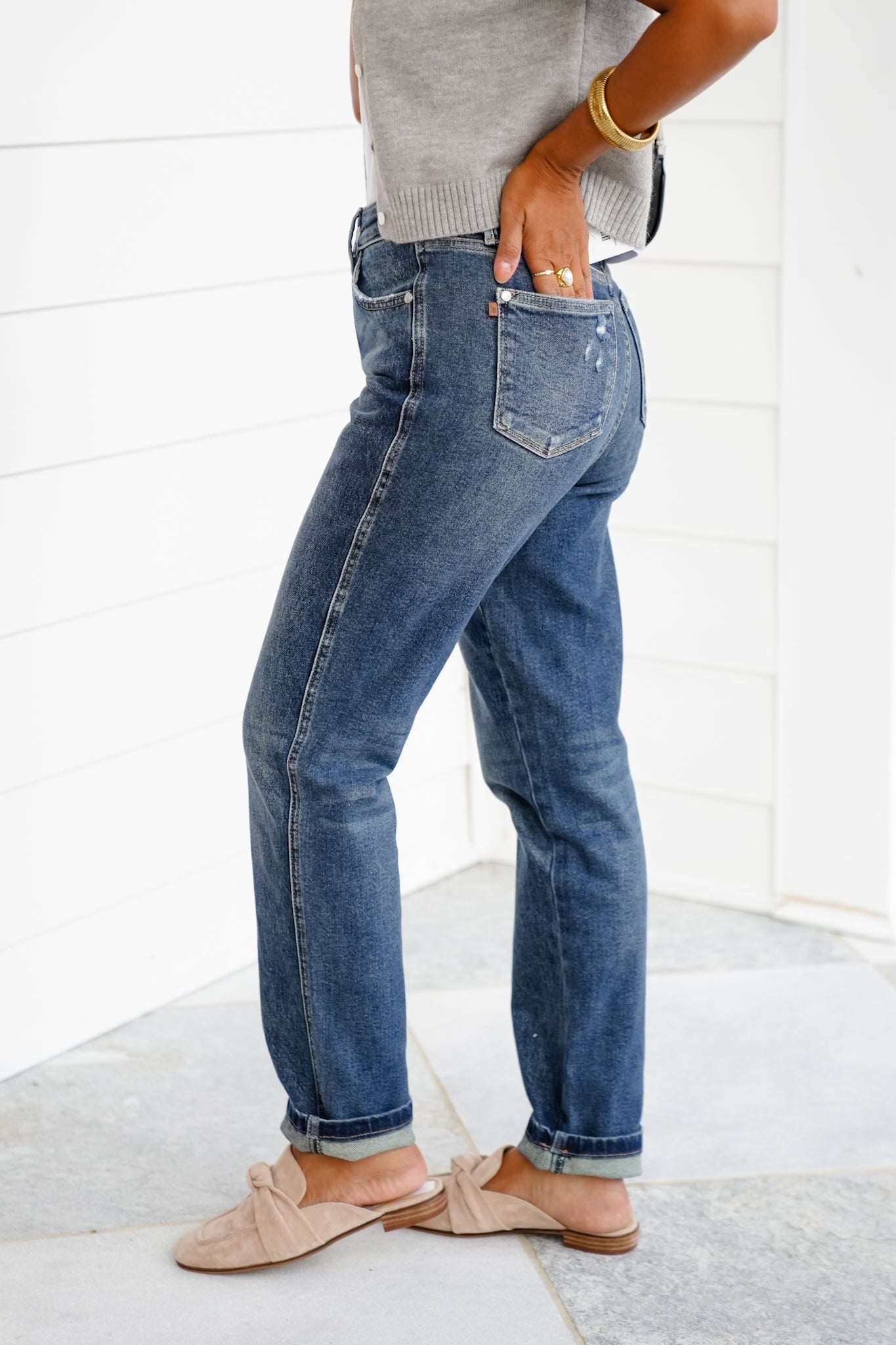 Judy Blue High Rise Dark Wash Rigid Magic Straight Leg Jeans