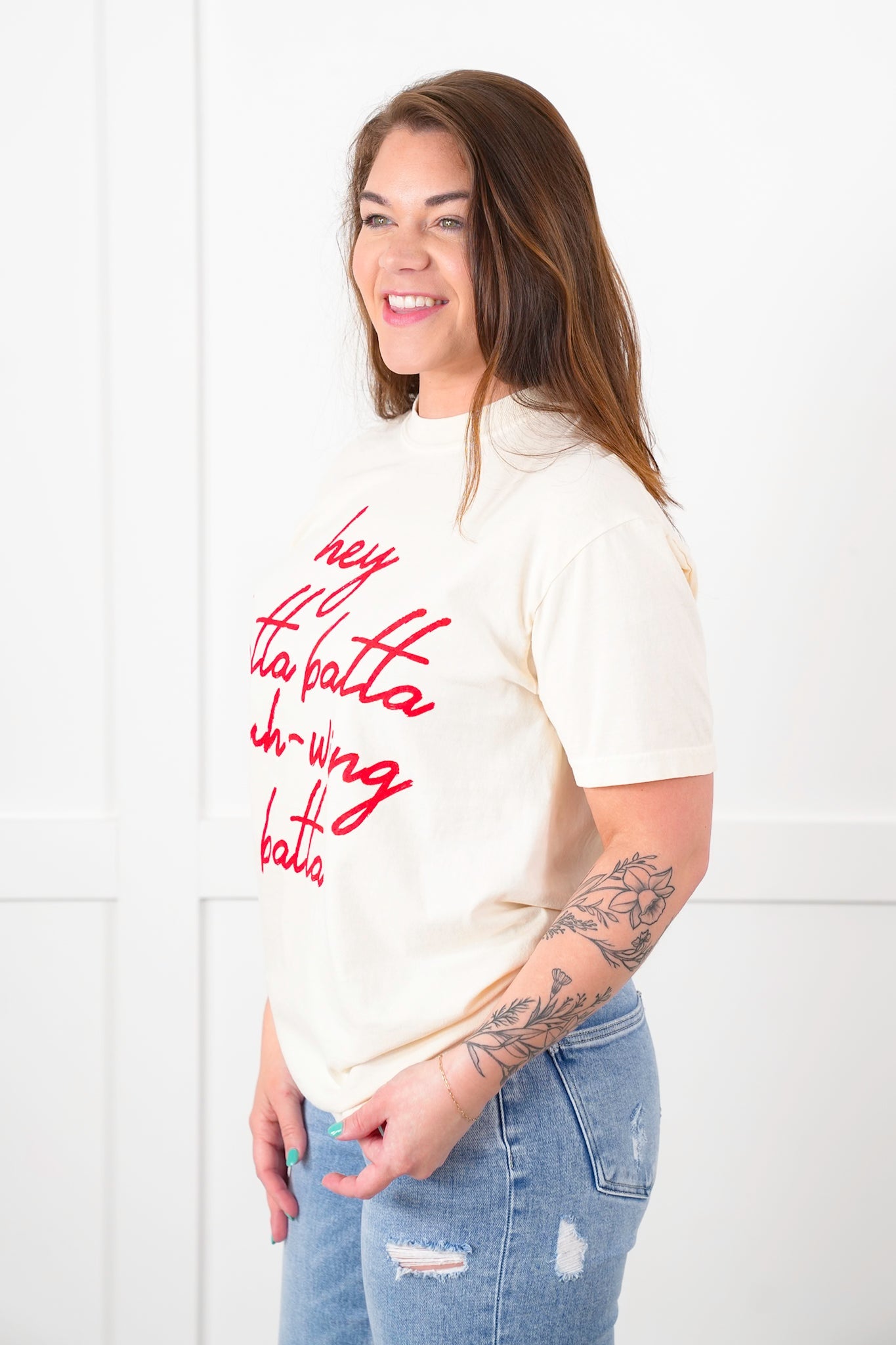 Plus/Reg Short Sleeve "Hey Batta Batta Swing Batta" Graphic Tee