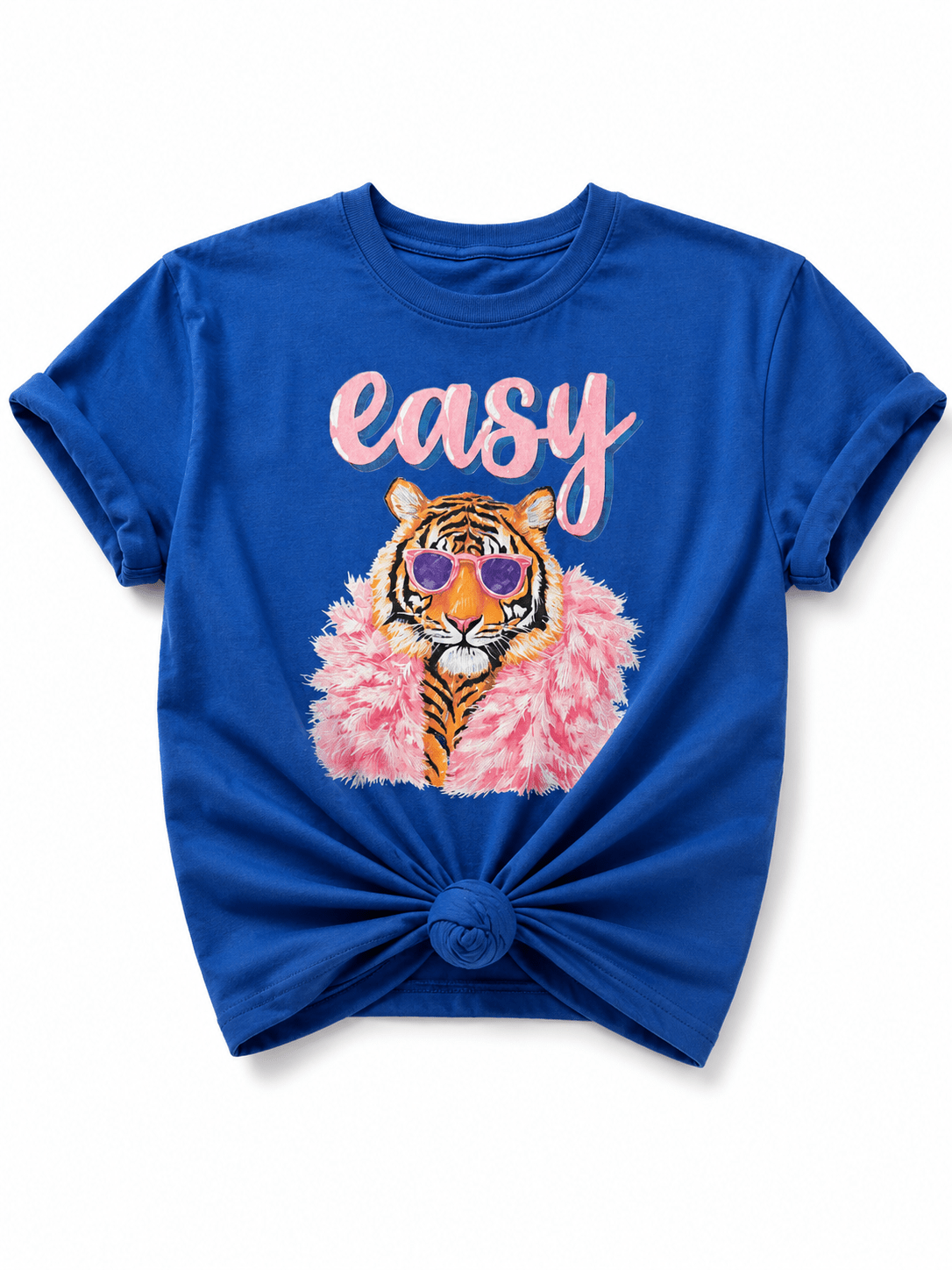 Plus/Reg Short Sleeve "Easy Tiger" Graphic Tee - Freckled Poppy