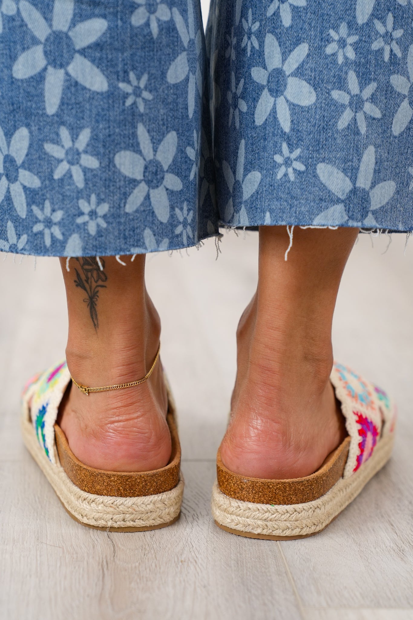 Crisscross Strap Slip on Sandal with Braided Jute Wrapped Sole