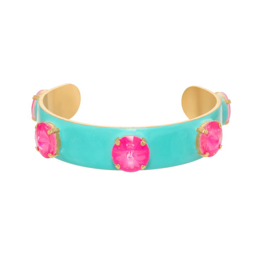 TOVA Linsey Crystal Cuff in Turquoise Fairy