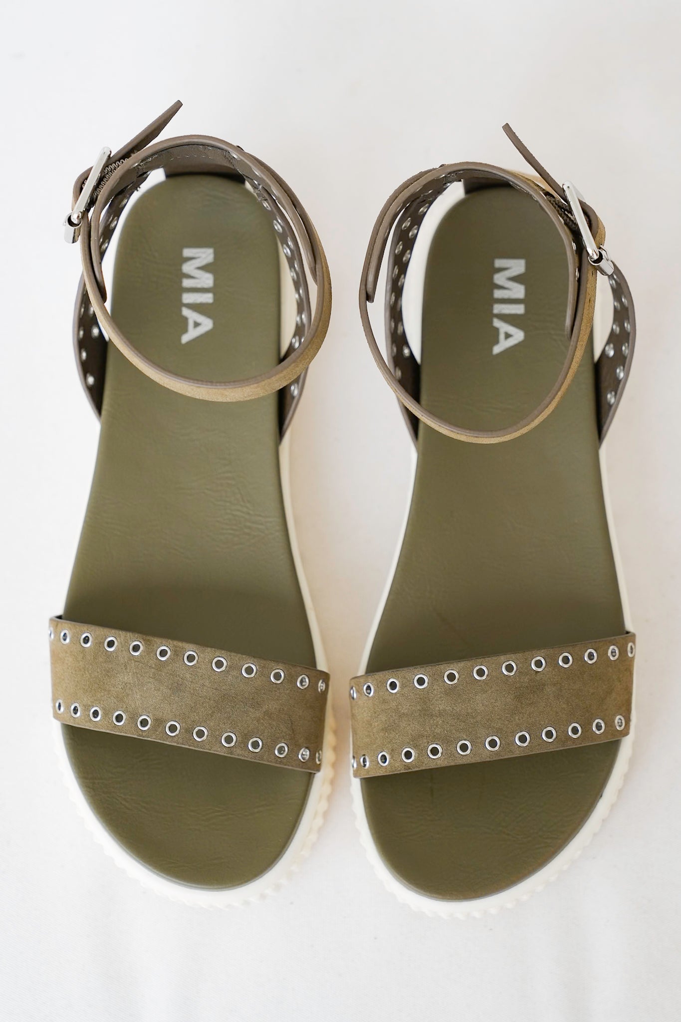 MIA Platform Sandal with Ankle Strap and Studded Detailing