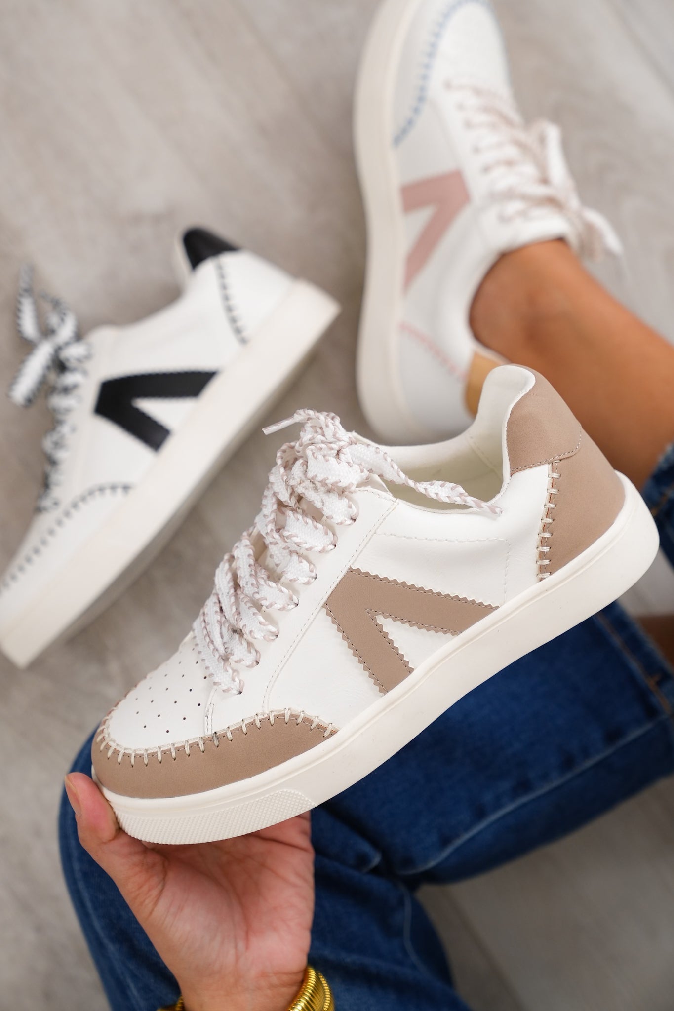 MIA Stylish Low Top Sneaker with Contrast Stitching