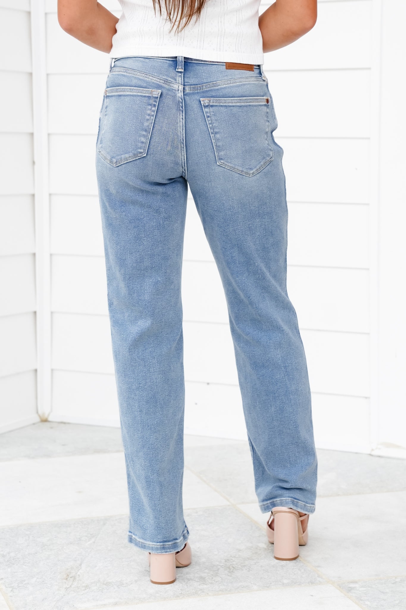 Judy Blue High Rise Medium Wash Vintage Straight Leg Jeans