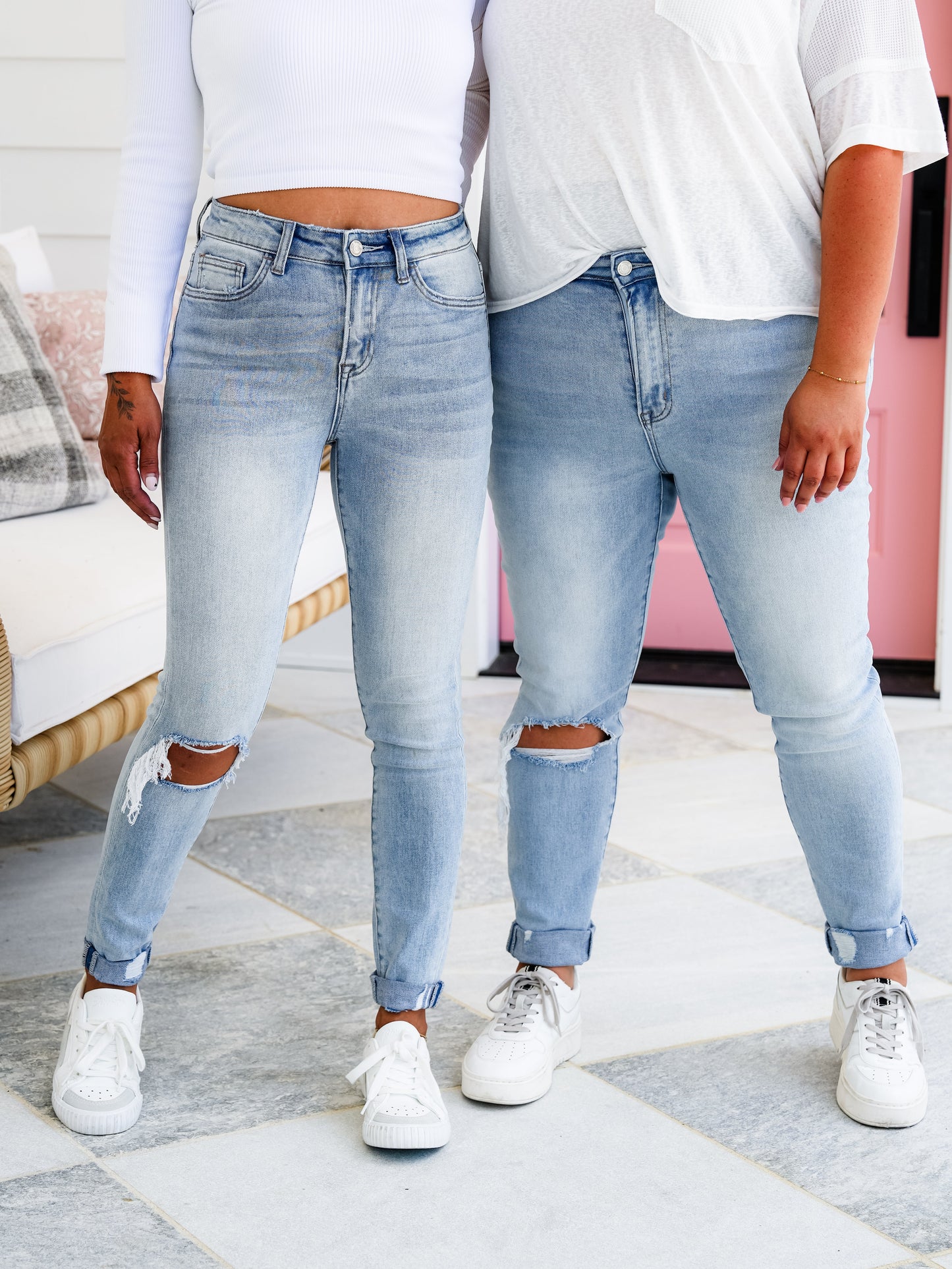 Vervet "Radmore" Mid Rise Slim Crop with Double Cuff