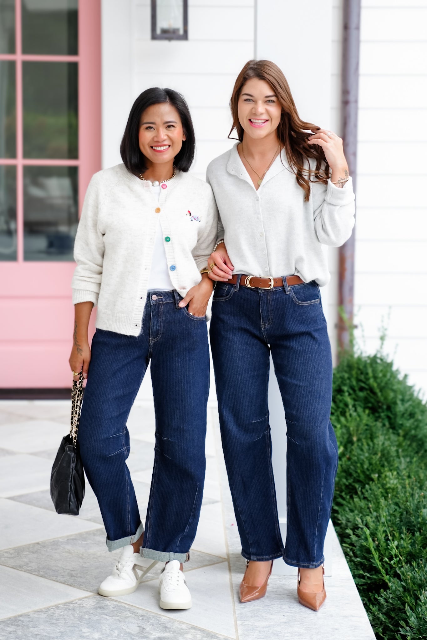 Risen Sunday Market High Rise Dark Wash Textured Barrel Jeans