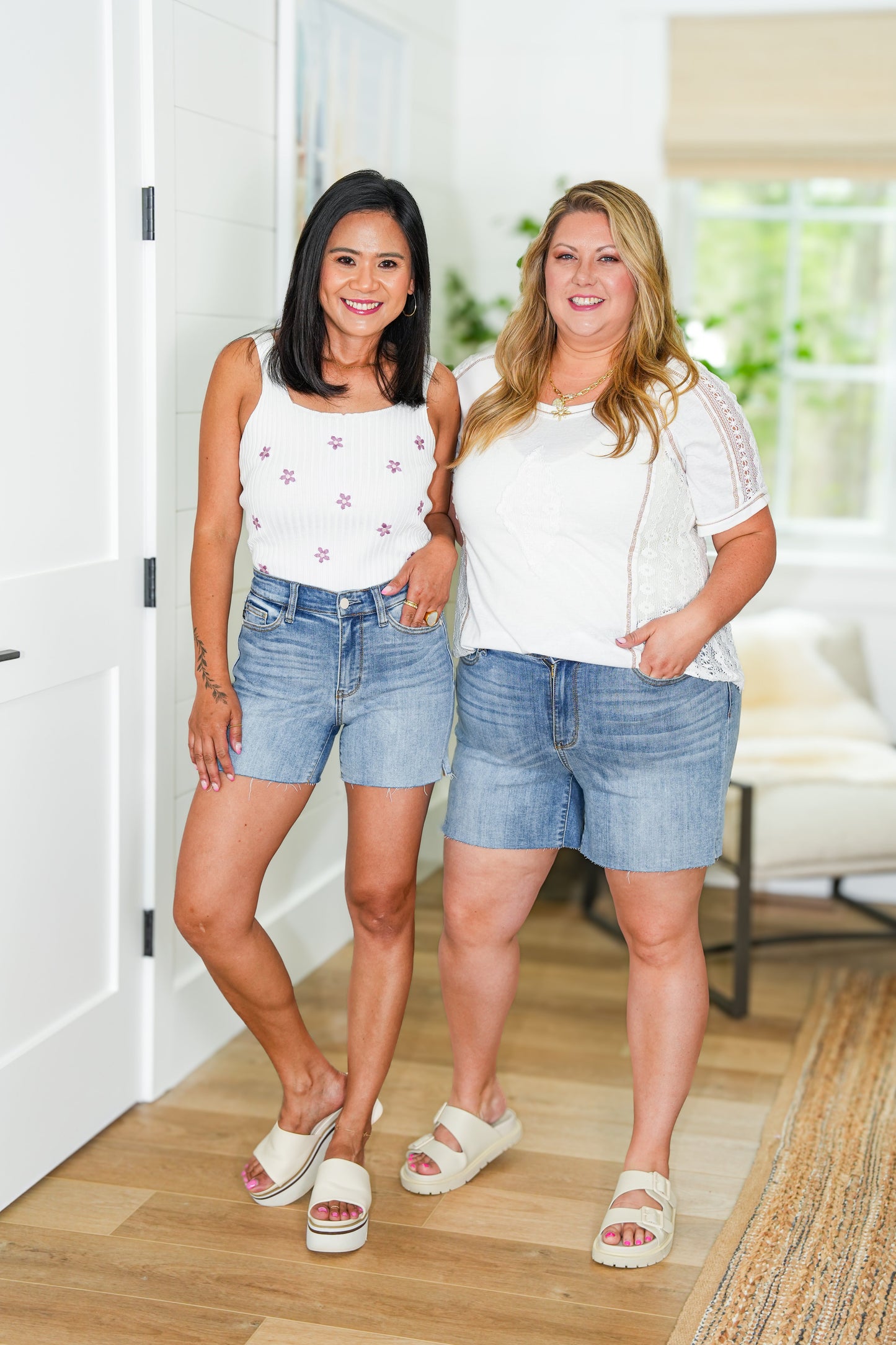 Judy Blue Medium Wash Cut Off Shorts