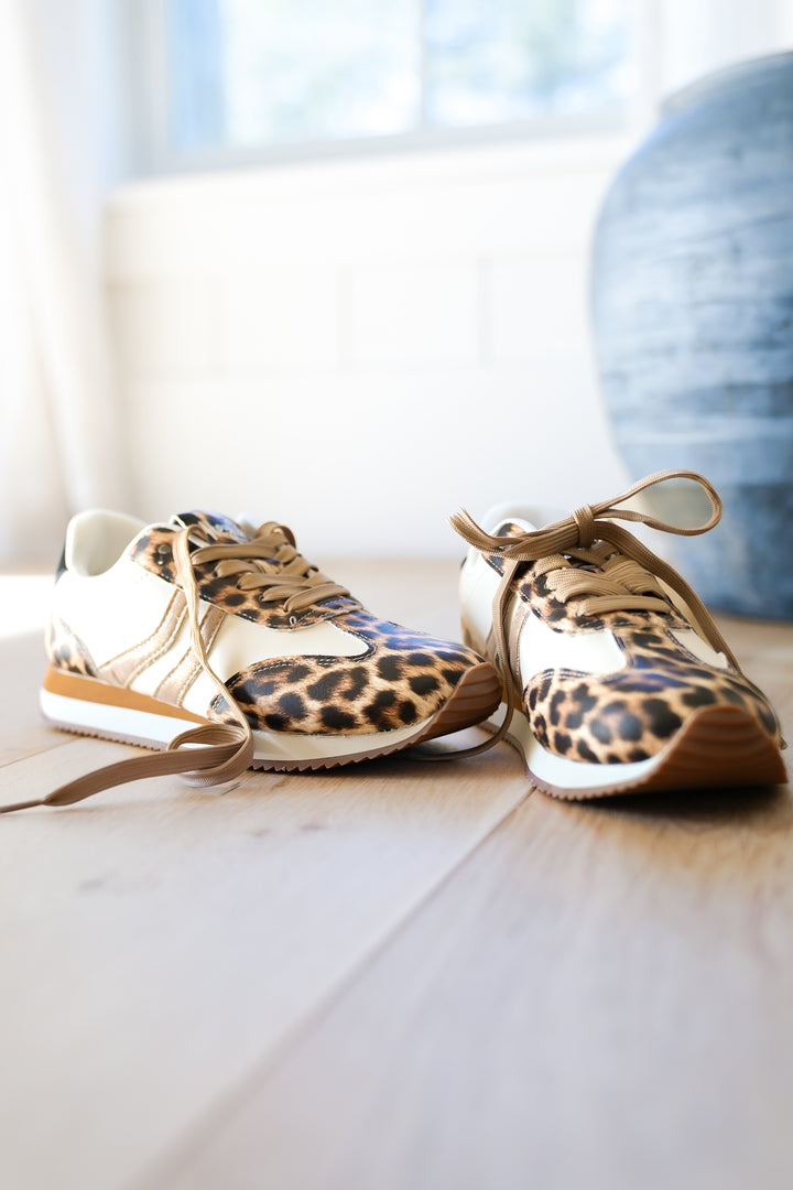 Corky's "Kick Off" Animal Print Trim Low Top Sneaker