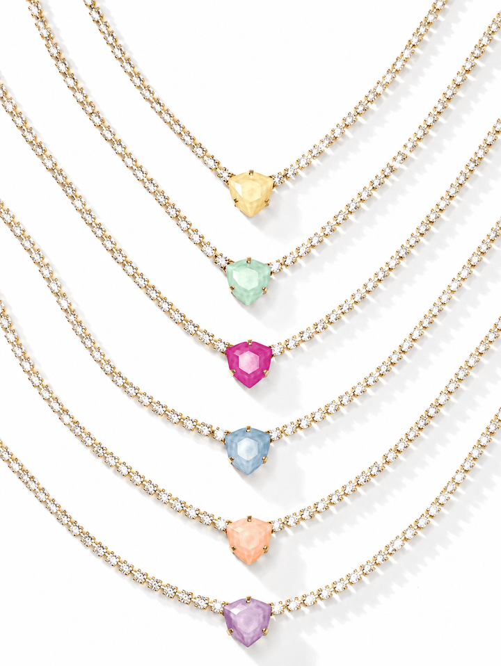 TOVA Rhys Triangle Necklace - Freckled Poppy