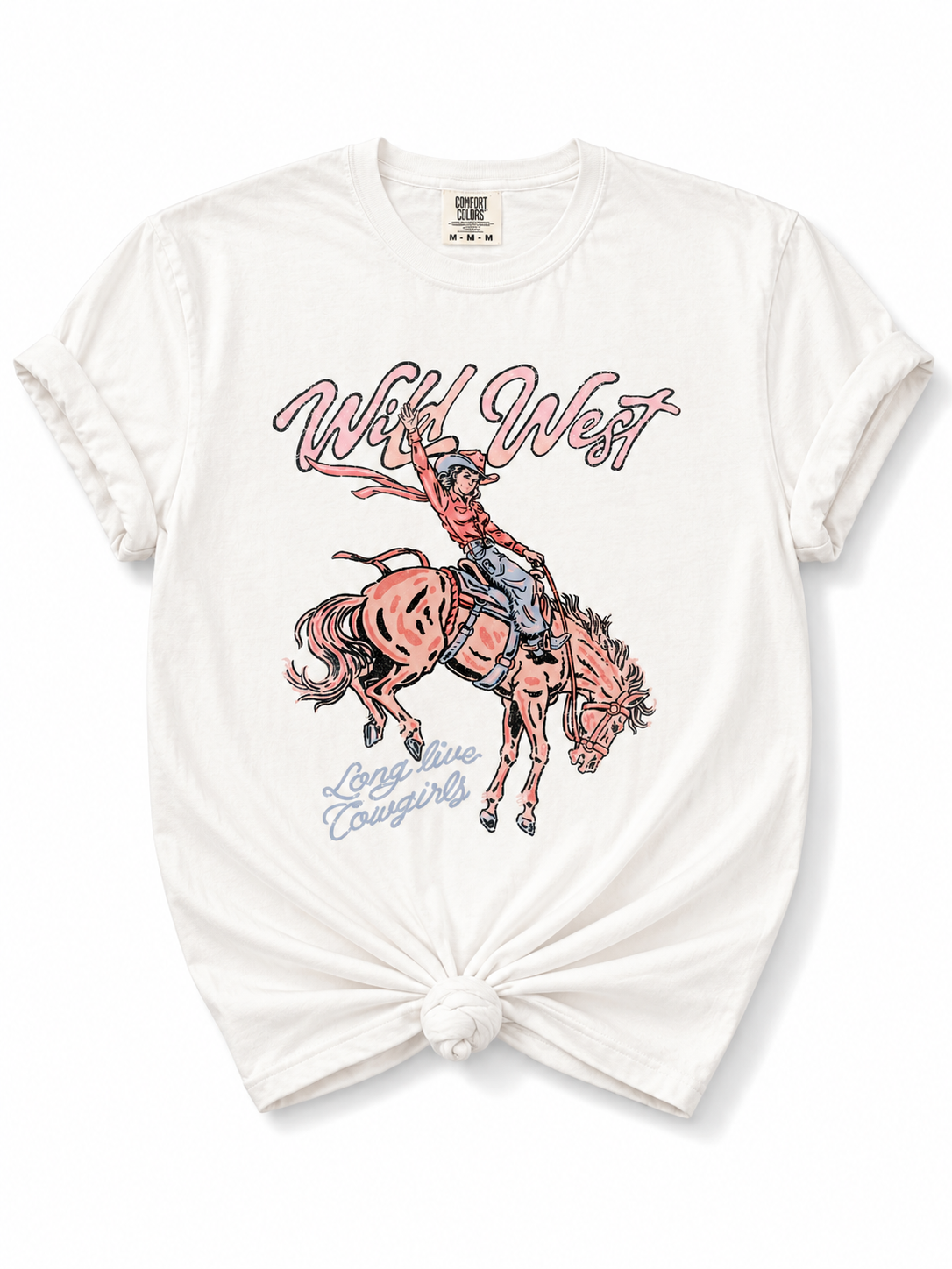 Plus/Reg Short Sleeve Wild West Cowgirl Western Graphic Tee