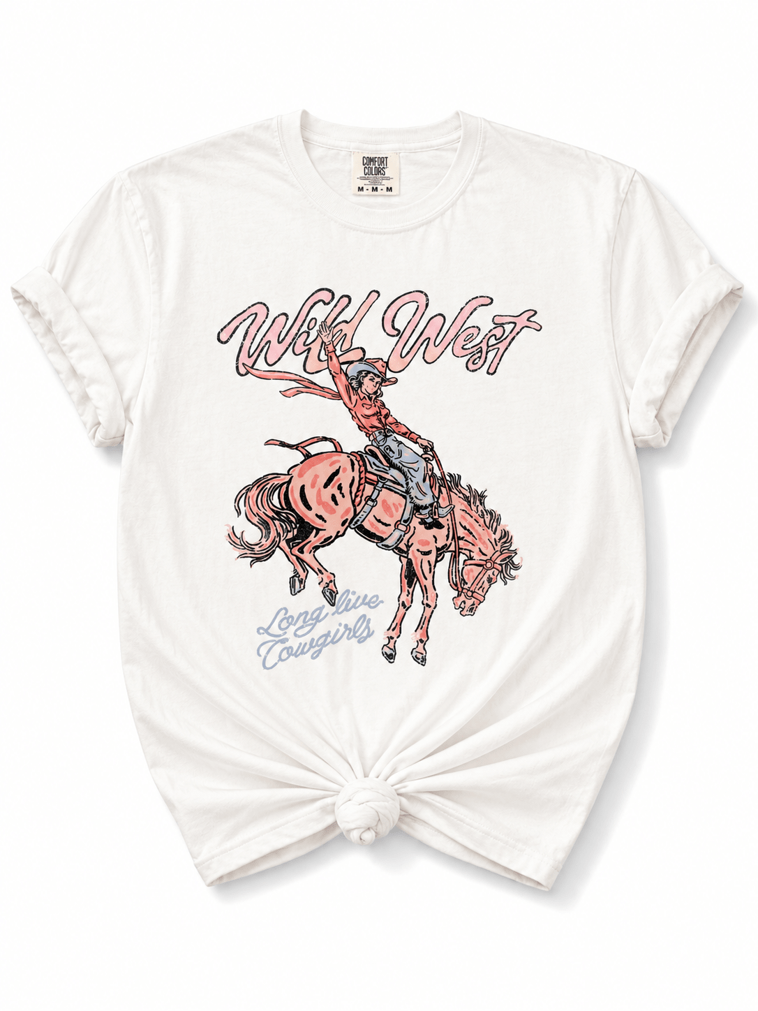 Plus/Reg Short Sleeve Wild West Cowgirl Western Graphic Tee - Freckled Poppy