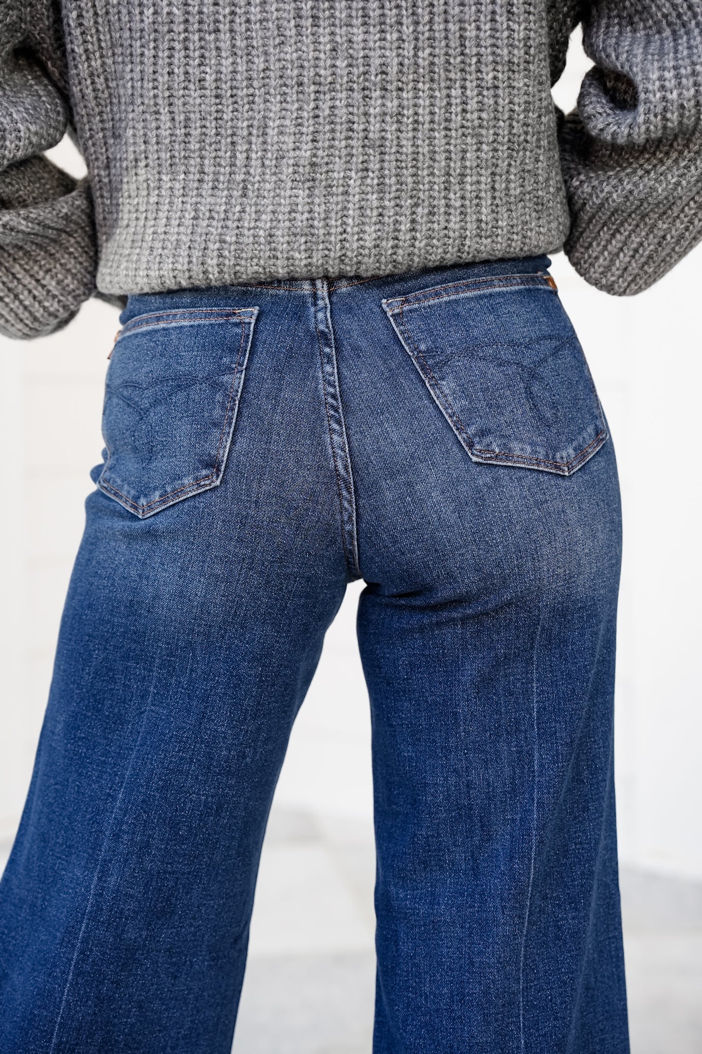 Restock Judy Blue Retrograde High Rise Dark Wash Tummy Control Wide Leg Jeans