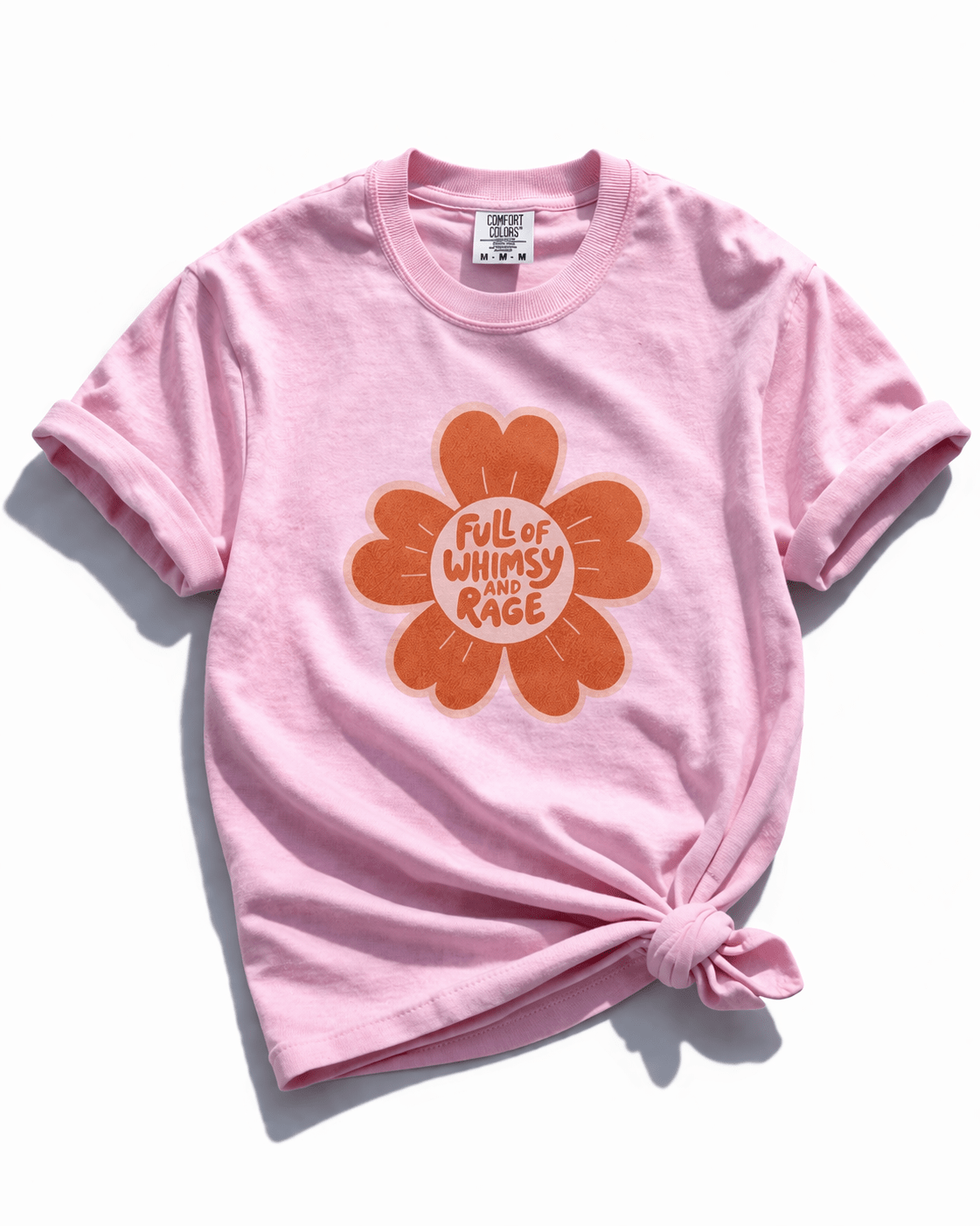 Plus/Reg Short Sleeve "Full of Whimsy and Rage" Graphic Tee - Freckled Poppy