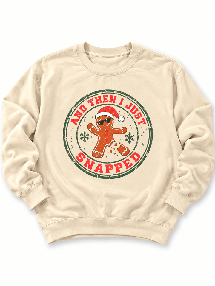 Plus/Reg Long Sleeve "And Then I Just Snapped" Christmas Graphic Sweatshirt - Freckled Poppy