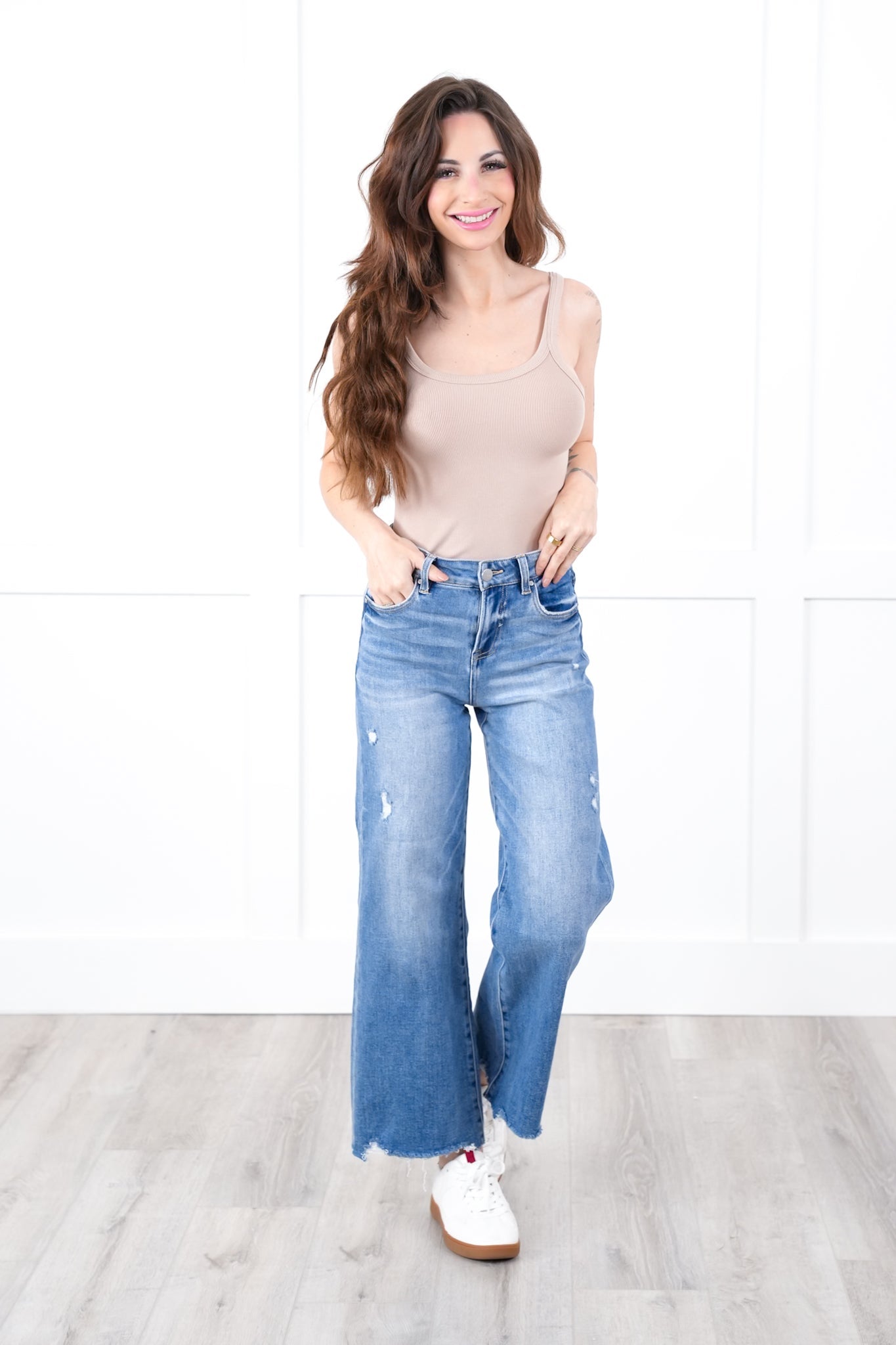 Basic Solid Ribbed Knit Tank Top