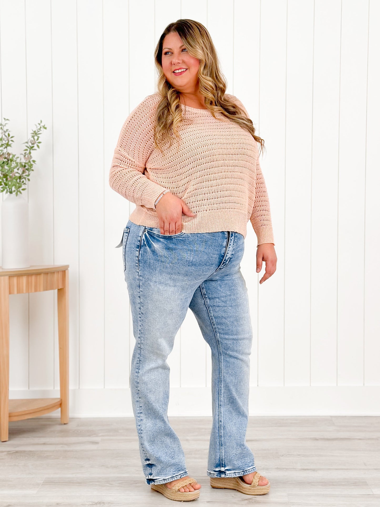 Vervet High Rise Vintage Wash Seamless Bootcut Jeans