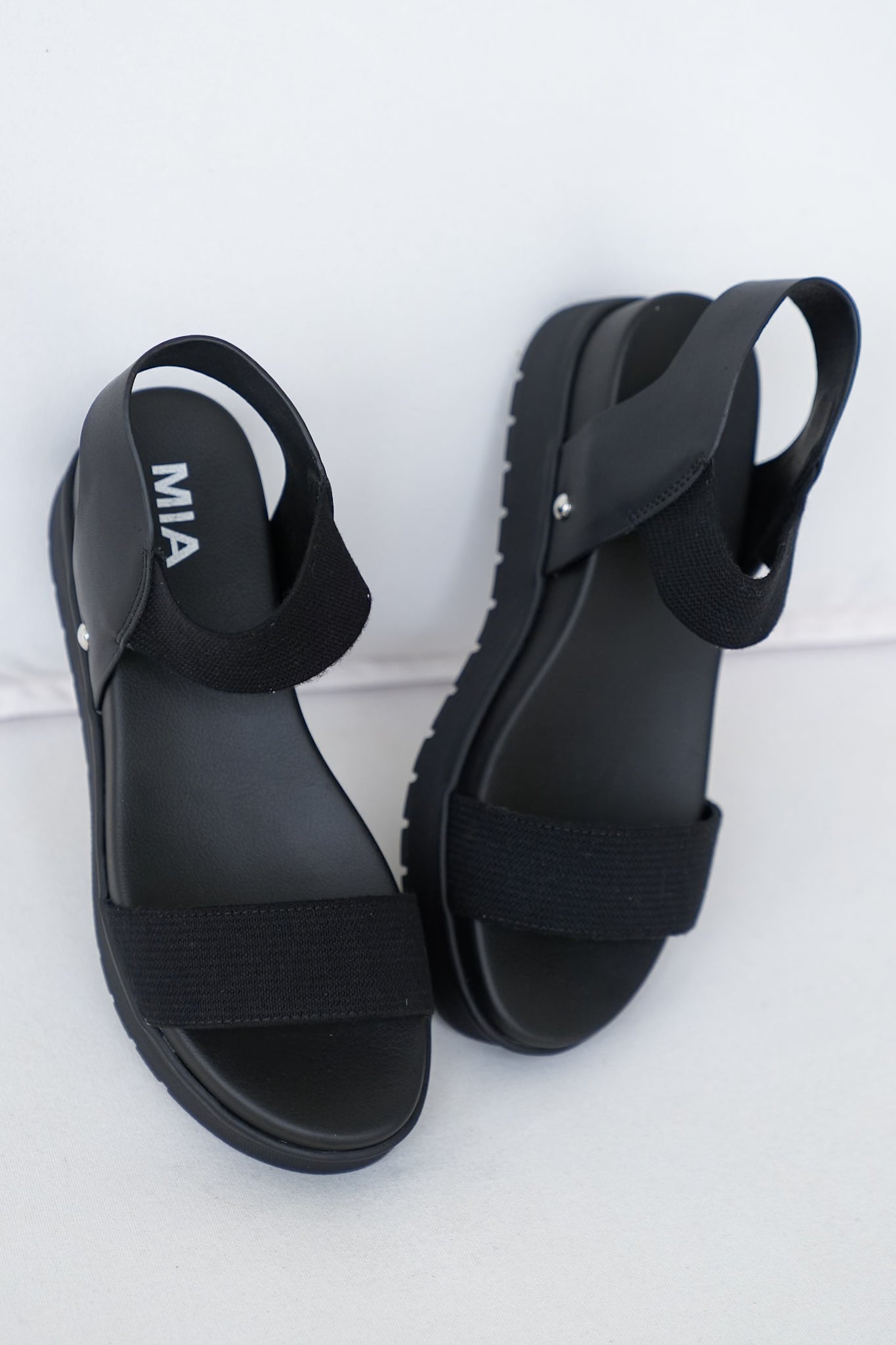 MIA Platform Sandal with Elastic Strap