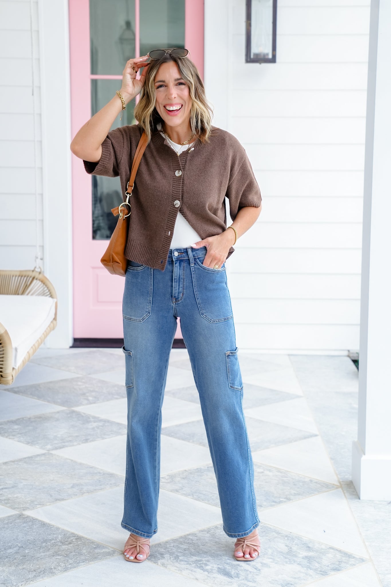 Judy Blue High Rise Medium Wash 90's Straight Leg Jeans with Side Pockets