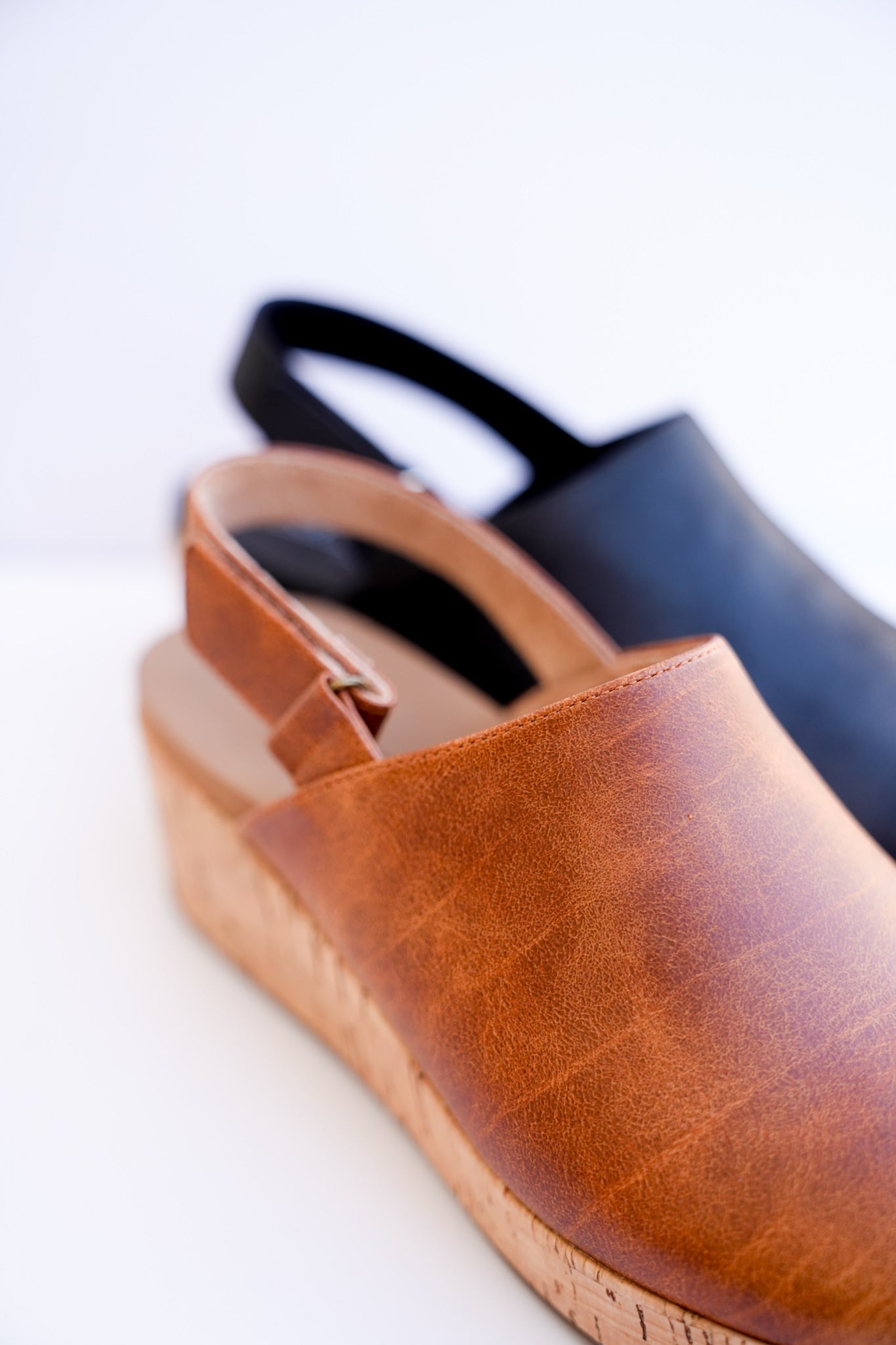 Corky's "Low Temps" Vegan Leather Wedge Clog Sandals with Ankle Strap