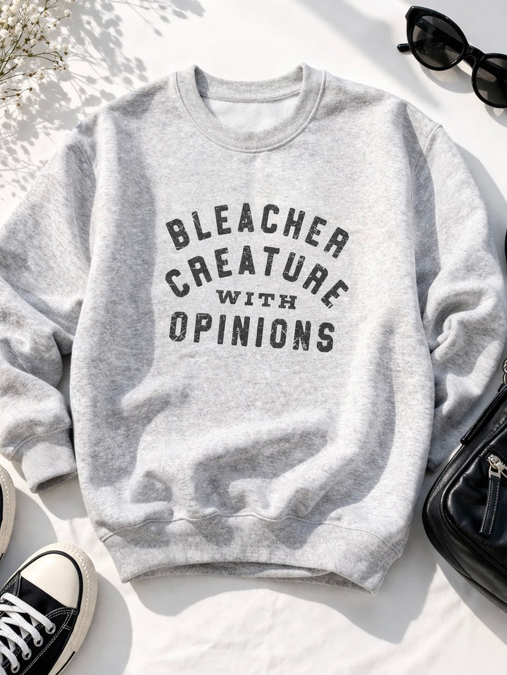 Plus/Reg Long Sleeve "Bleacher Creature" Graphic Sweatshirt