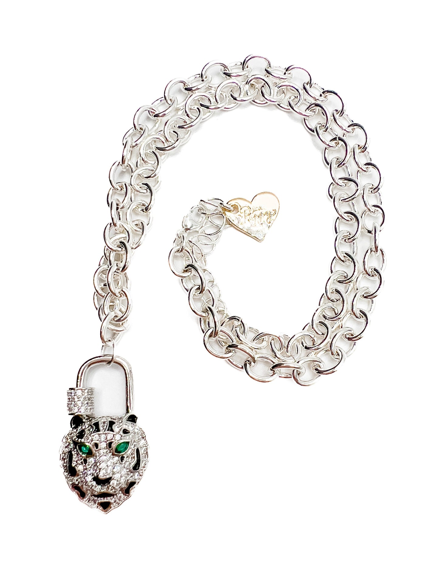 Love, Poppy Crystal Adorned Lion Lock