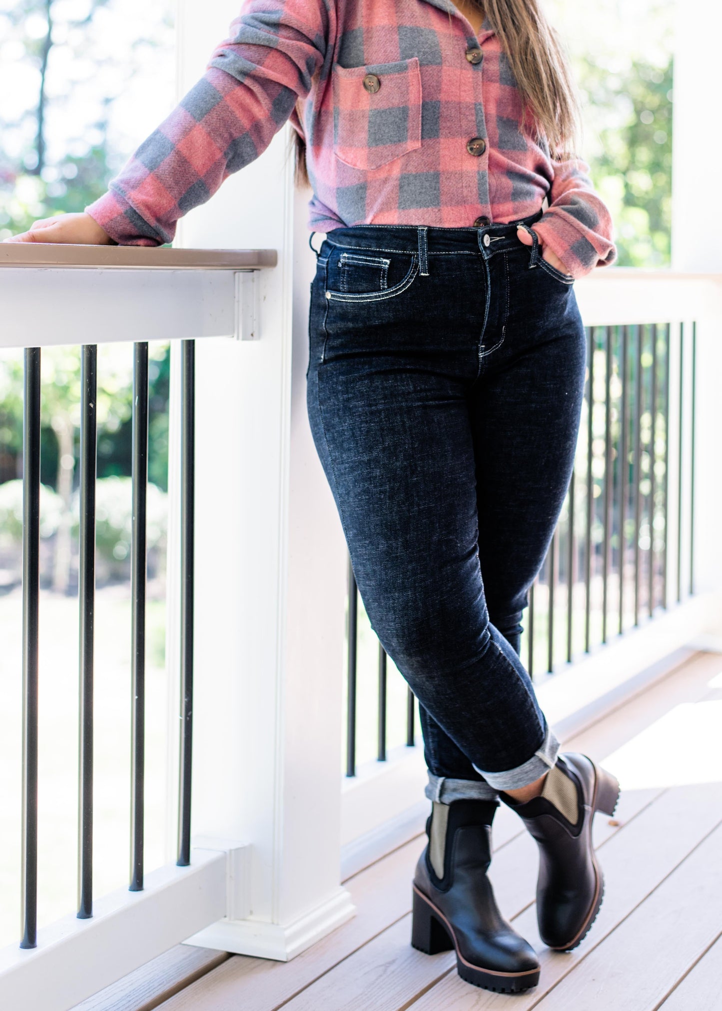 Judy Blue Tummy Control Suck it up Buttercup Dark Wash Skinny Jeans