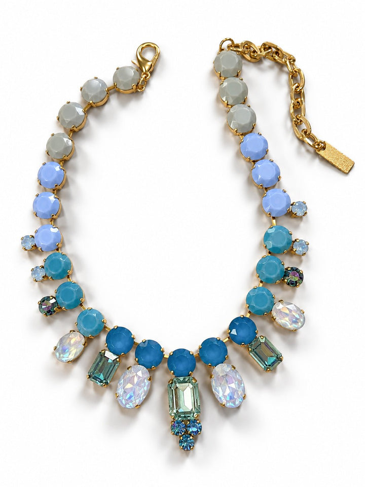 TOVA Radella Crystal Necklace In Blue - Freckled Poppy