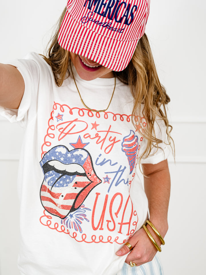 Plus/Reg Short Sleeve "Party In the USA" Graphic Tee