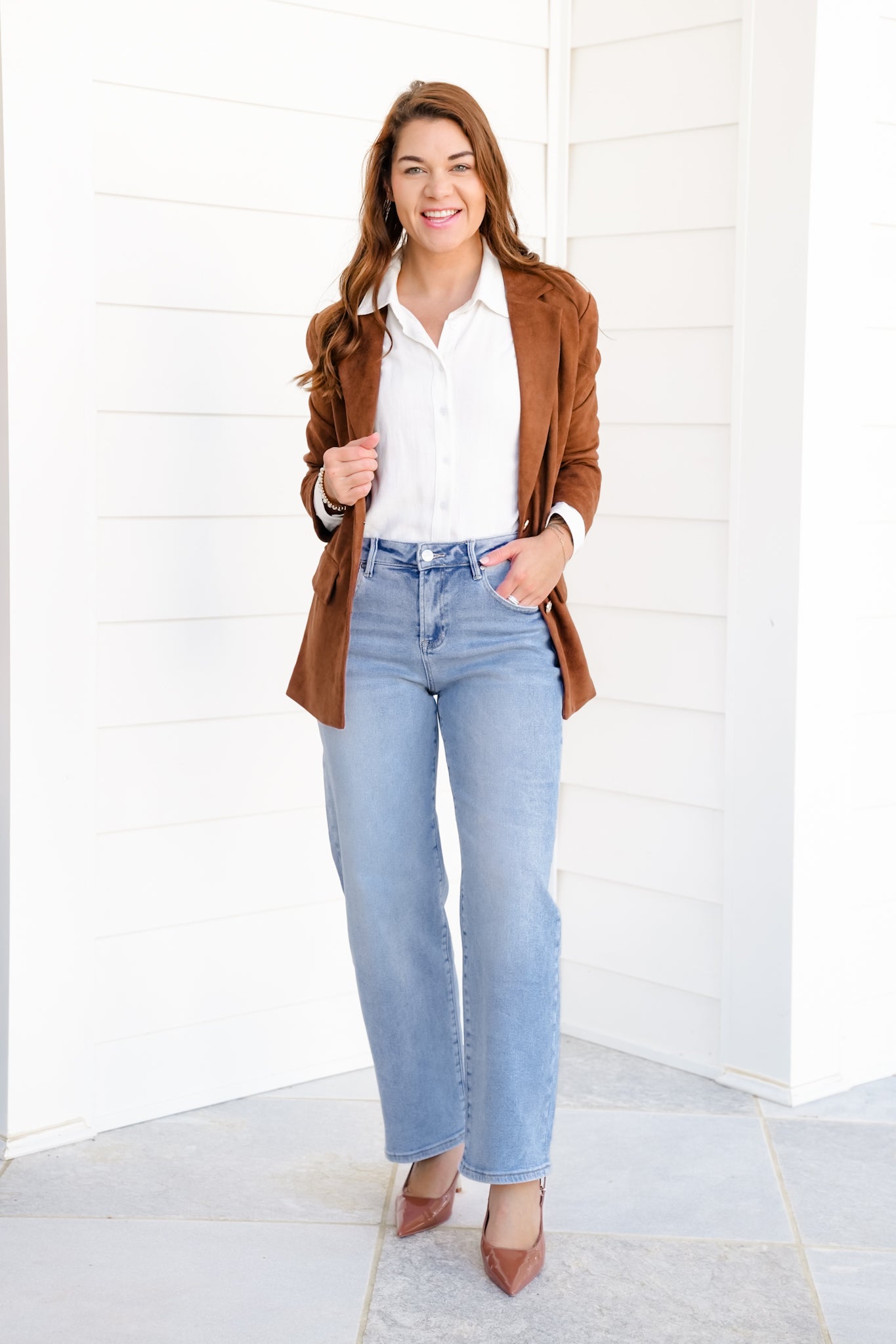 Risen Enchanted High Rise Light Wash Cuffed Barrel Jeans