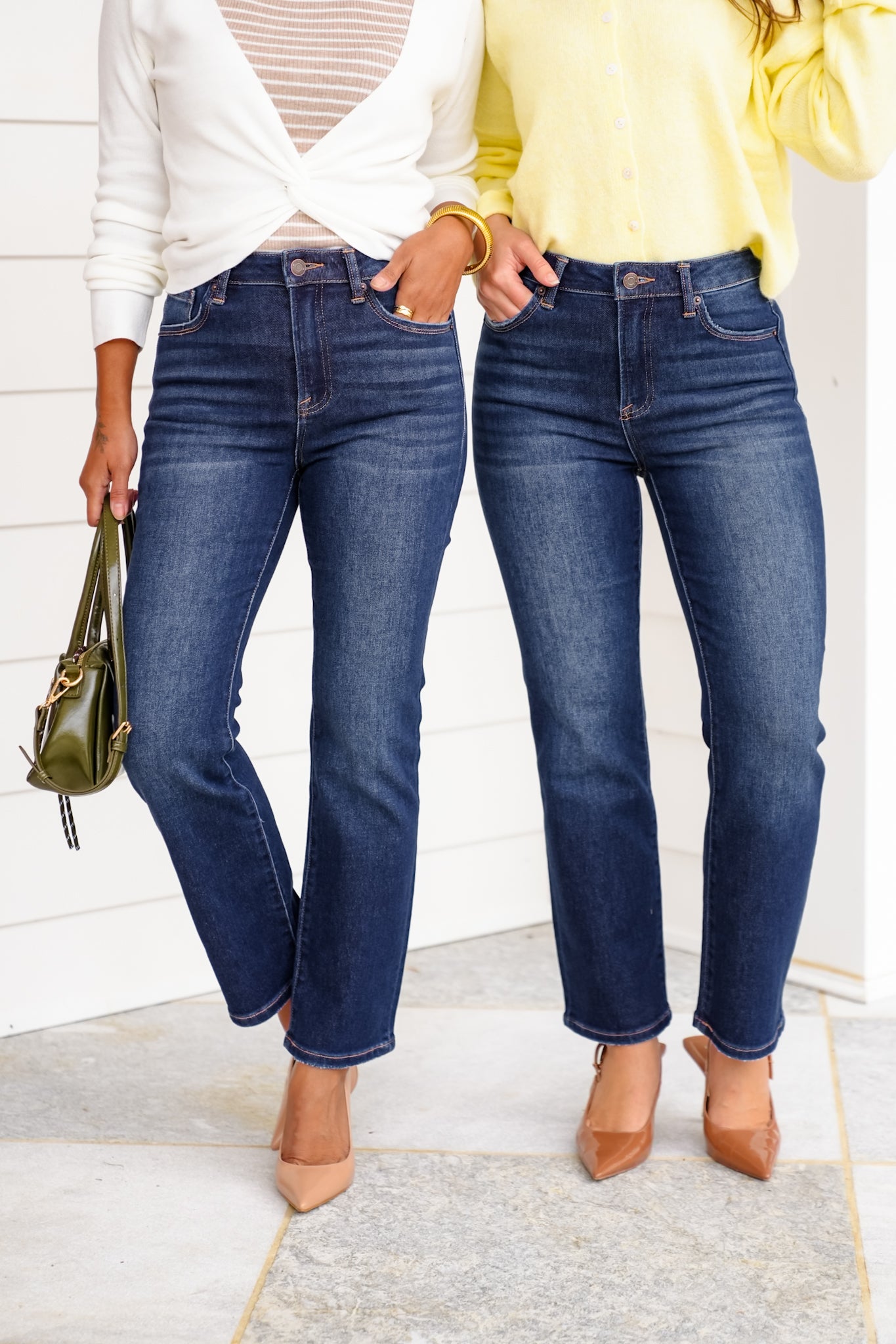 J21 Eleven By Risen High Rise Dark Wash Straight Leg Jeans