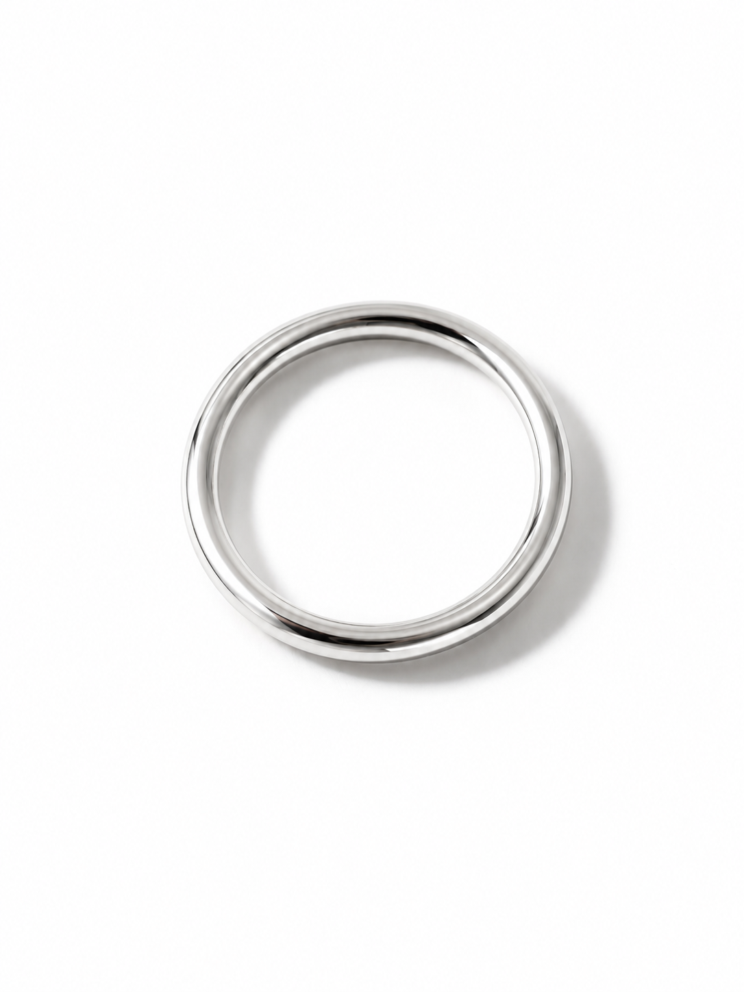 BOHO SOL Thin Silver Smooth Band Ring