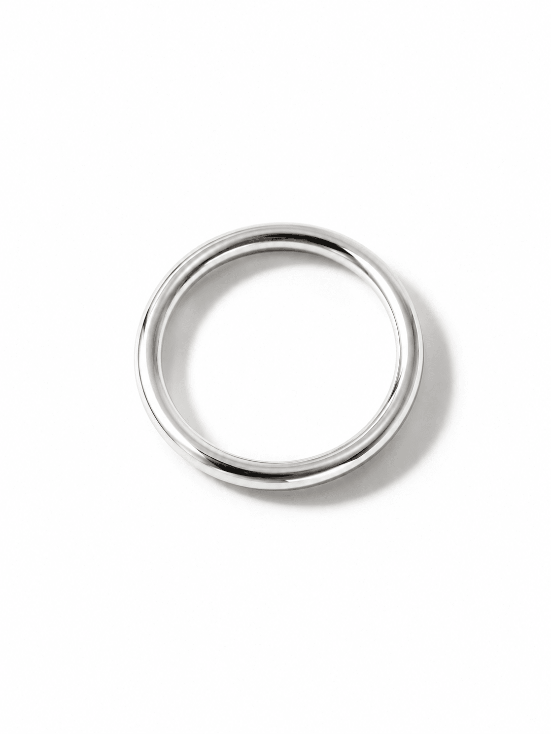 BOHO SOL Thin Silver Smooth Band Ring - Freckled Poppy