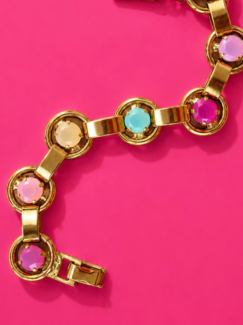 TOVA Link Opal Crystal Bracelet - Freckled Poppy