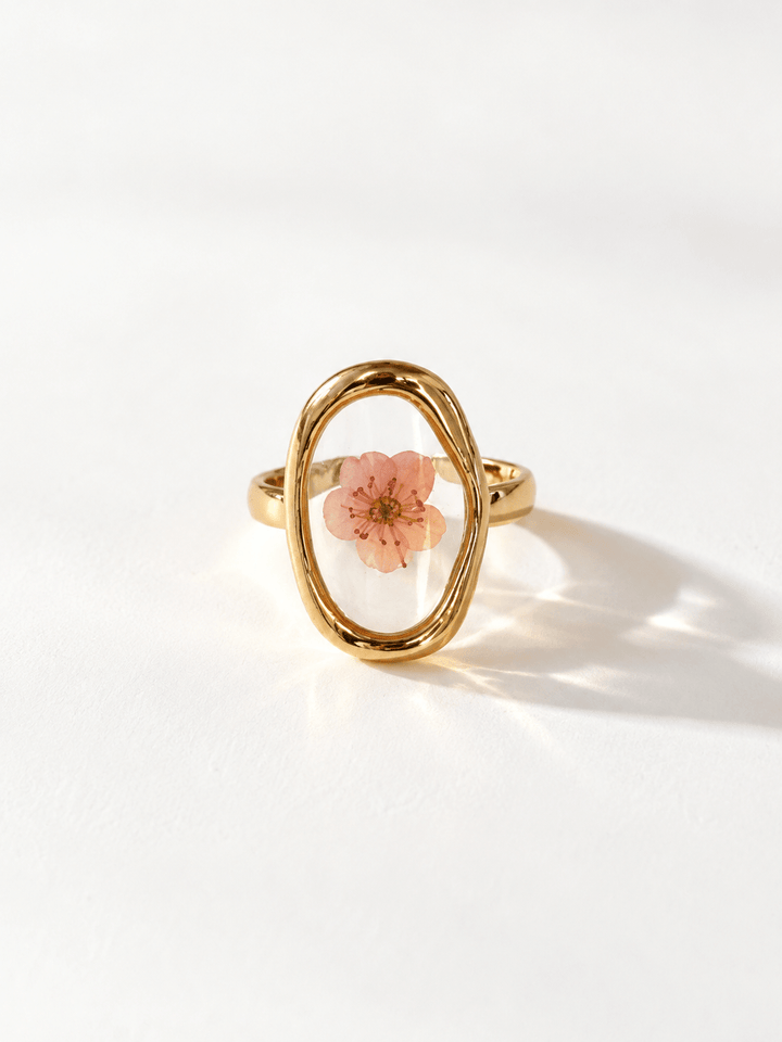 Pink Blossom Circular Ring - Freckled Poppy