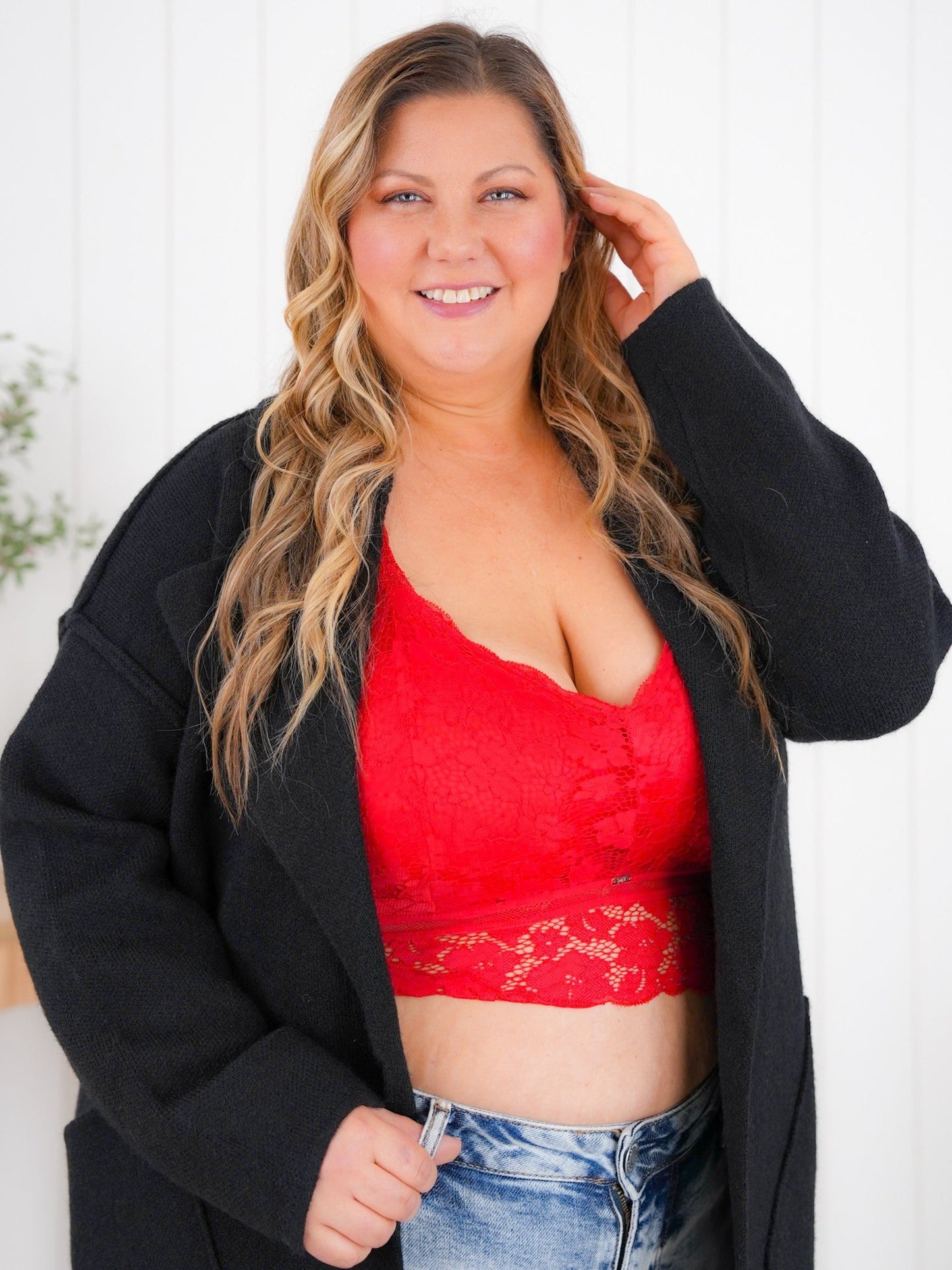 Restocks!! Plus/Reg Lace Racerback Bralette With Adjustable Straps (Multiple Colors)