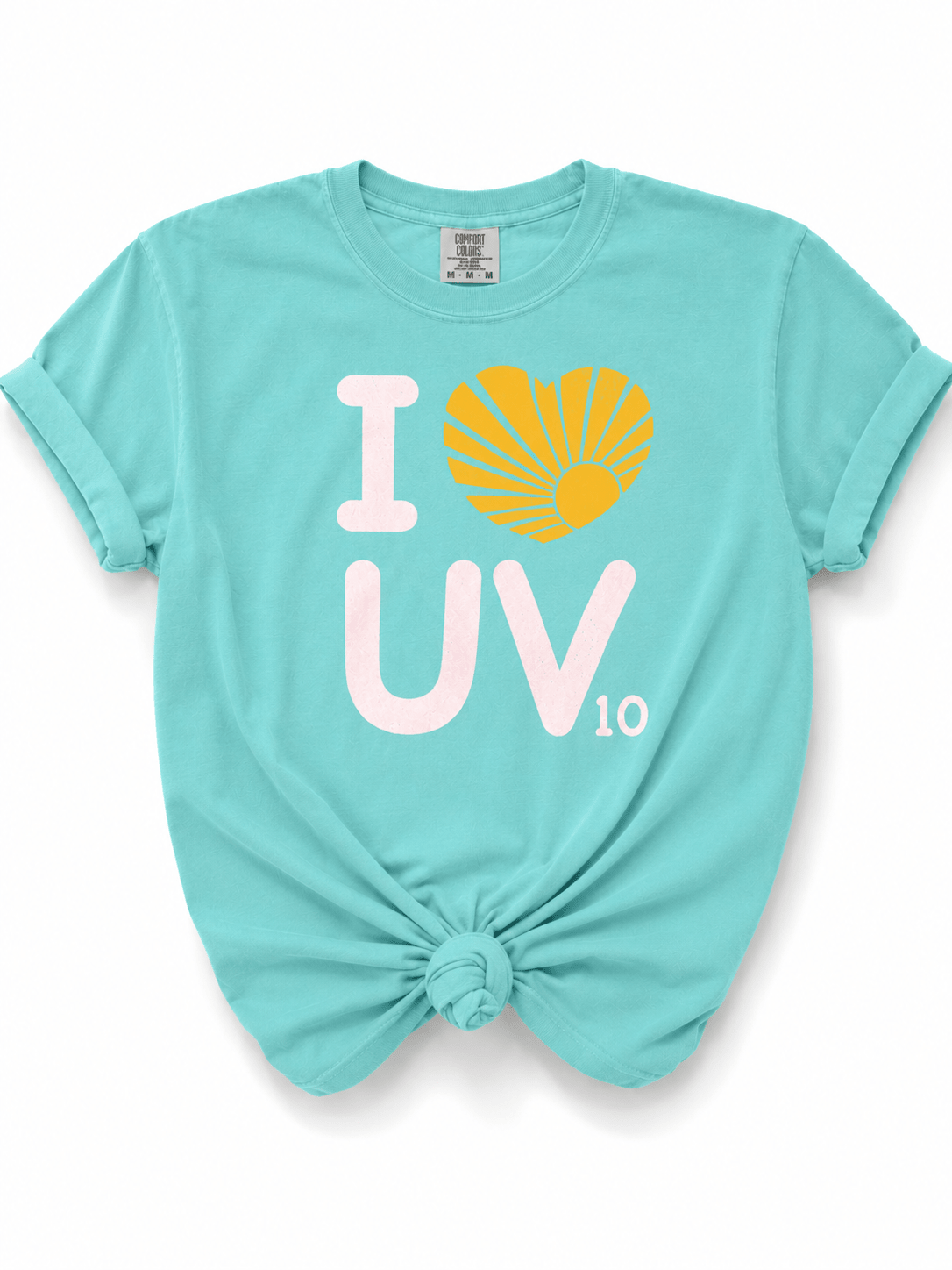 Plus/Reg Short Sleeve I Love UV Graphic Tee - Freckled Poppy