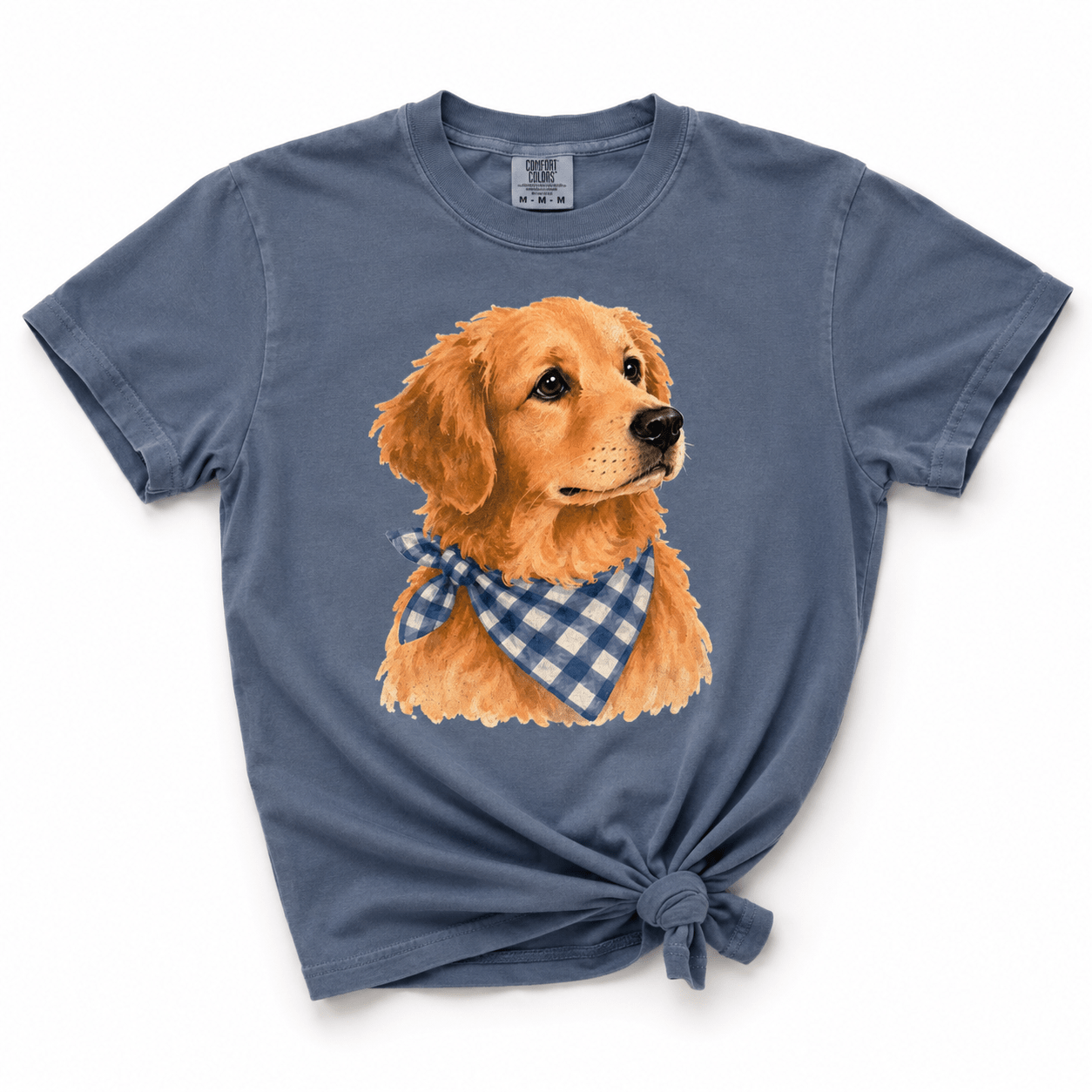Plus/Reg Short Sleeve Golden Retriever Graphic Tee - Freckled Poppy