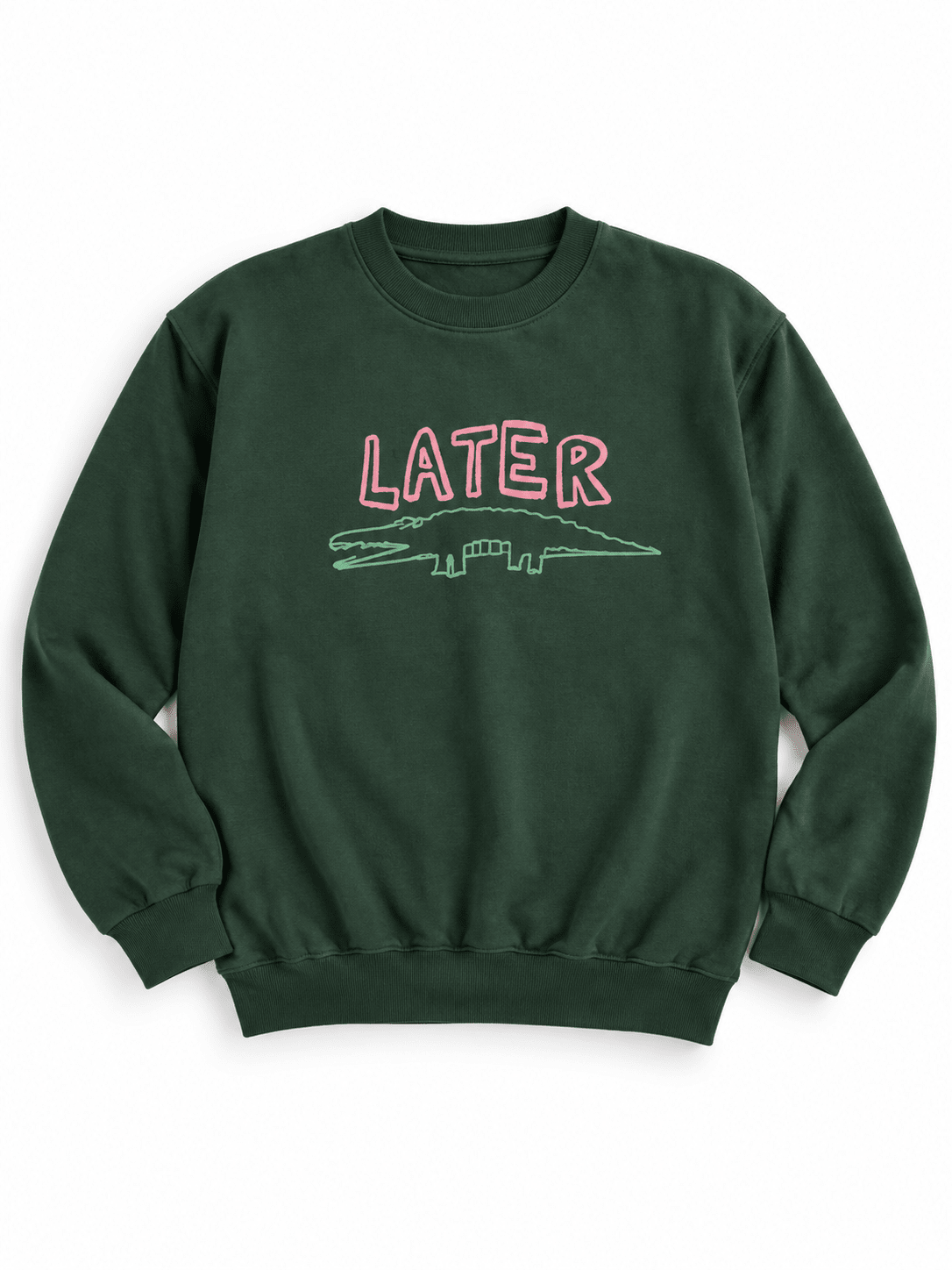 Plus/Reg Long Sleeve Later Gator Graphic Sweatshirt - Freckled Poppy