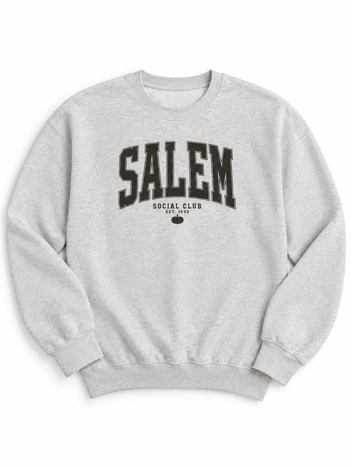 Plus/Reg Long Sleeve Salem Social Club Graphic Sweatshirt - Freckled Poppy