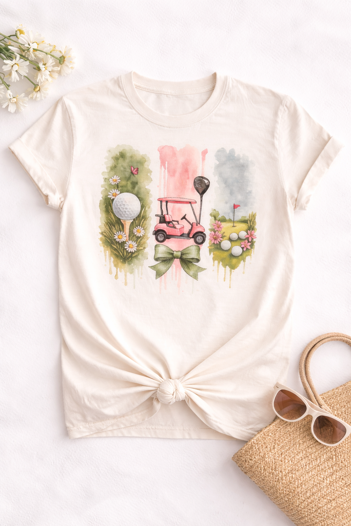 Plus/Reg Short Sleeve "Golf Day" Graphic Tee