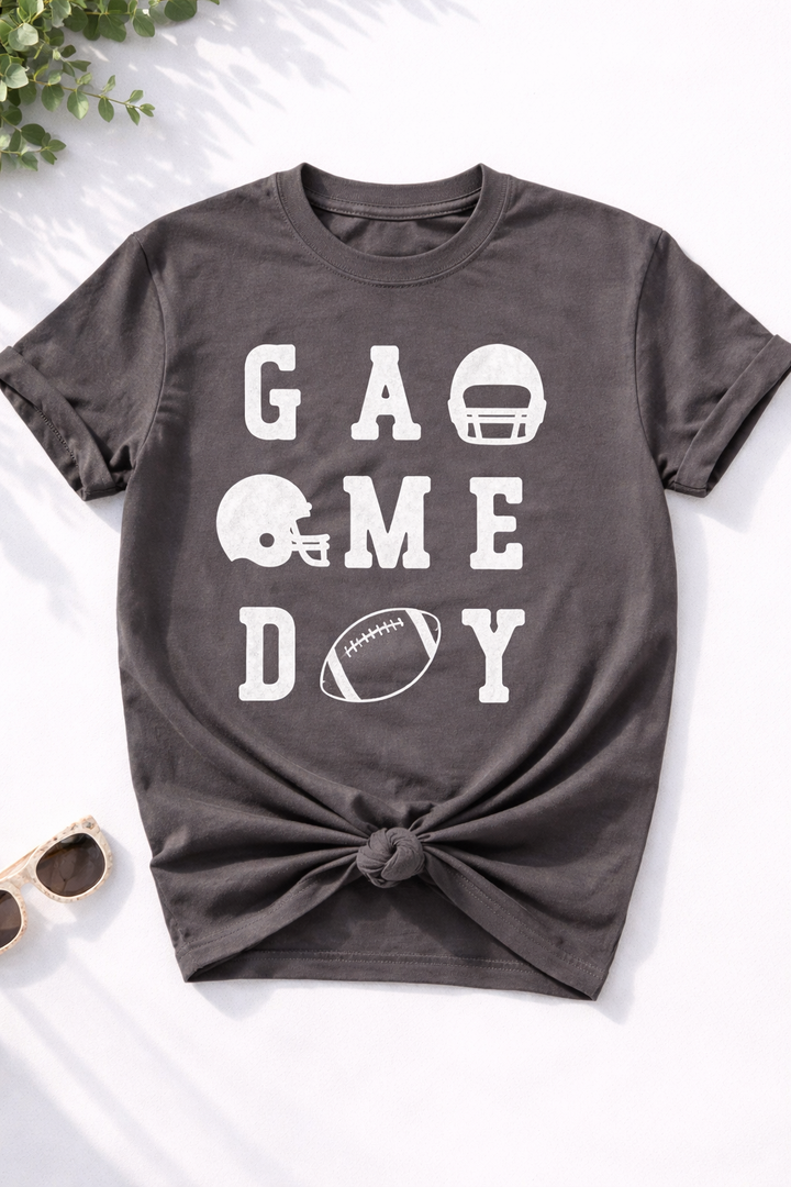 Plus/Reg Short Sleeve Football "Gameday" Graphic Tee