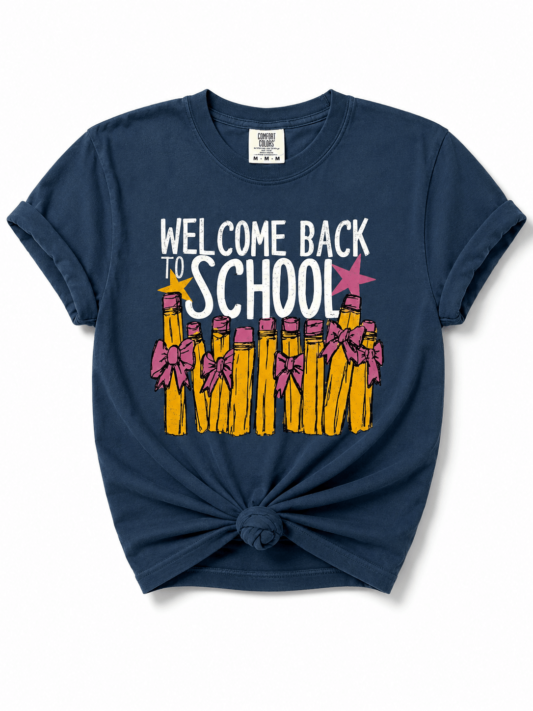 Plus/Reg Short Sleeve Welcome Back To School Graphic Tee - Freckled Poppy