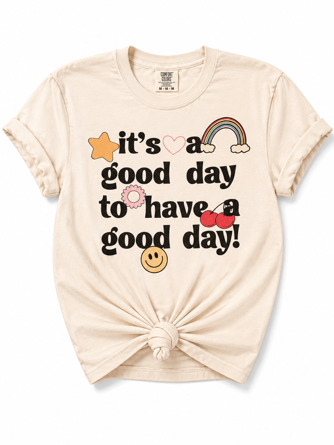 Plus/Reg Short Sleeve It's a Good Day to have a Good Day Y2K Graphic Tee - Freckled Poppy