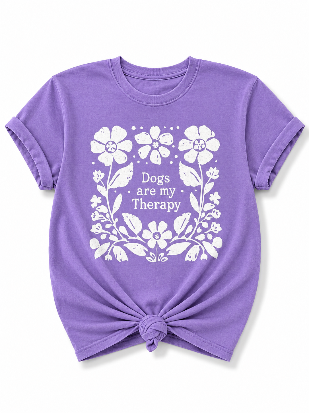 Plus/Reg Short Sleeve Dogs are My Therapy Graphic Tee