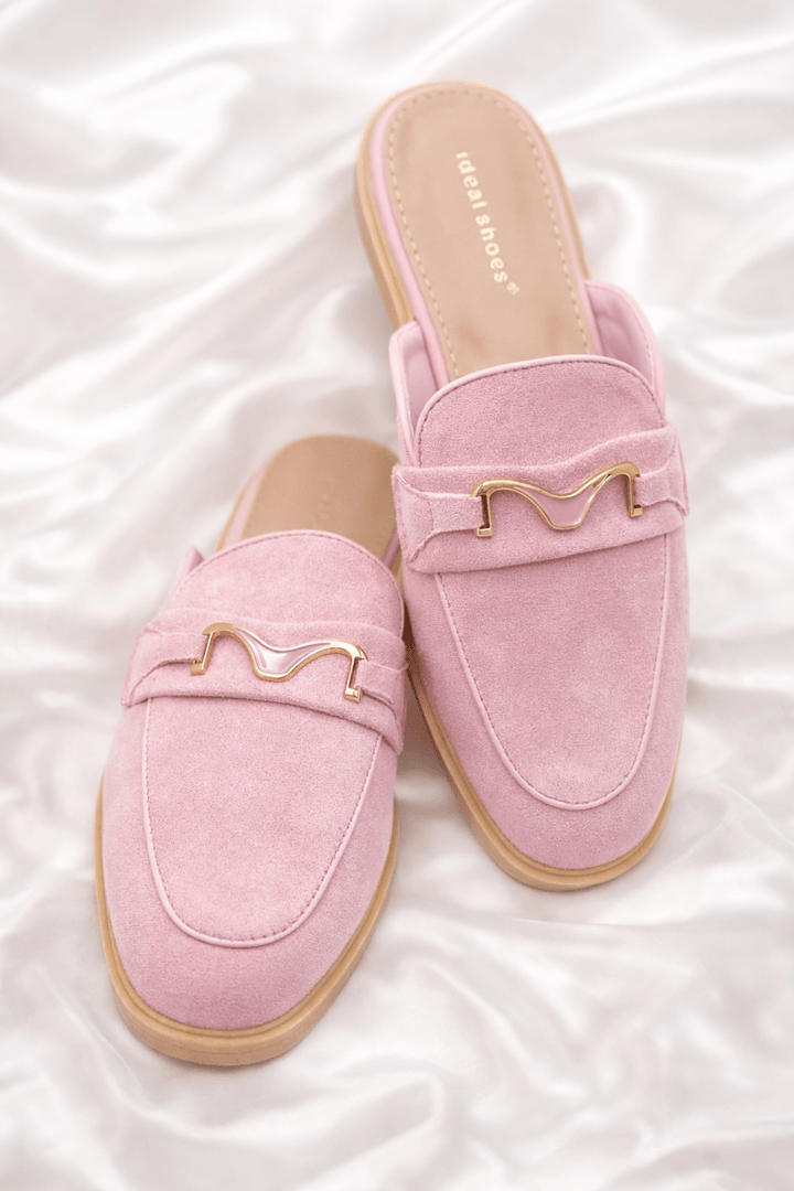 Vegan Suede Slip On Loafer Mule - Freckled Poppy