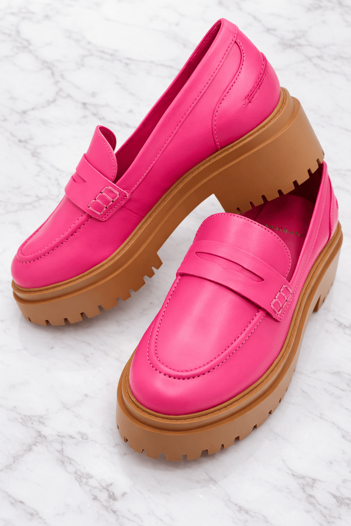 Chunky Lug Sole Platform Loafer - Freckled Poppy