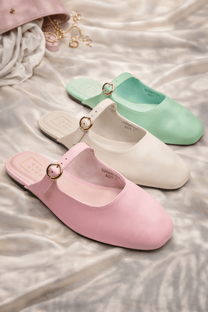 Shu Shop Chic Mary Jane Flat Mule - Freckled Poppy