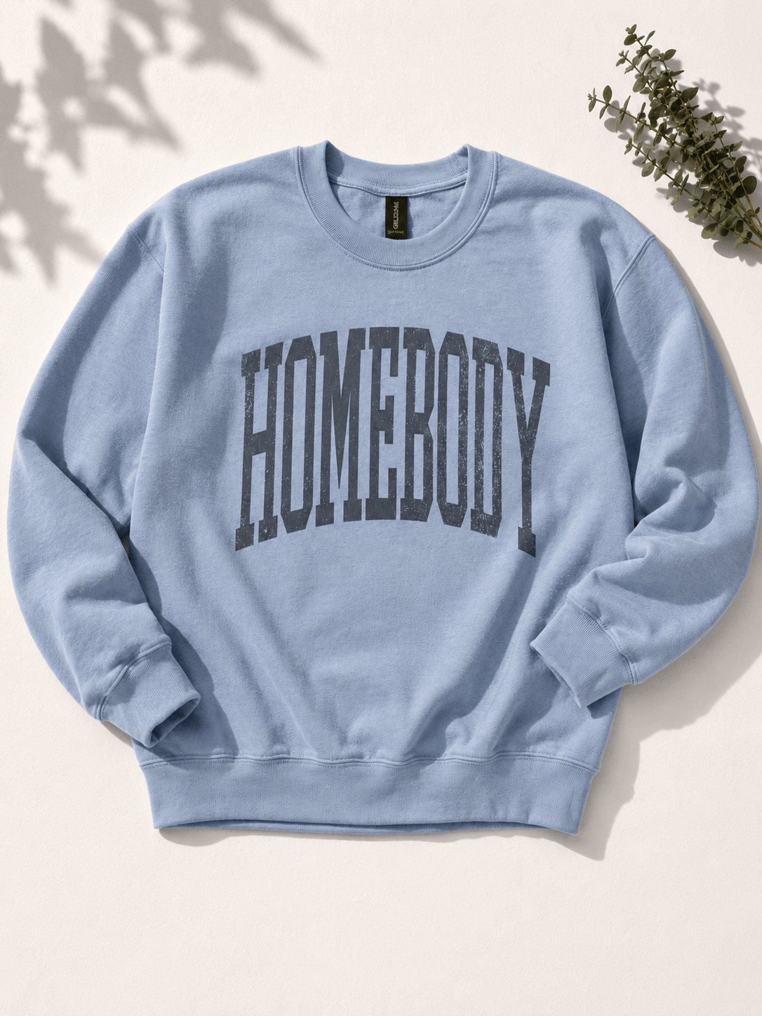 Plus/Reg Long Sleeve "Homebody" Graphic Sweatshirt - Freckled Poppy